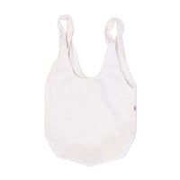 White grocery tote bag made of denim fabric